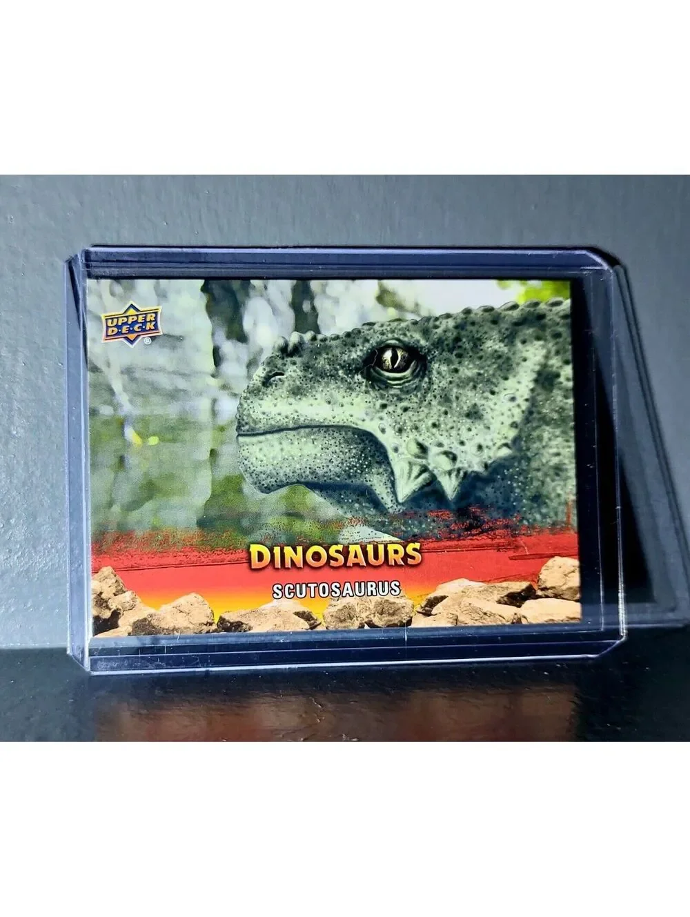 2015 Upper Deck Dinosaurs Scutosaurus Extinction Red Parallel #99 Card